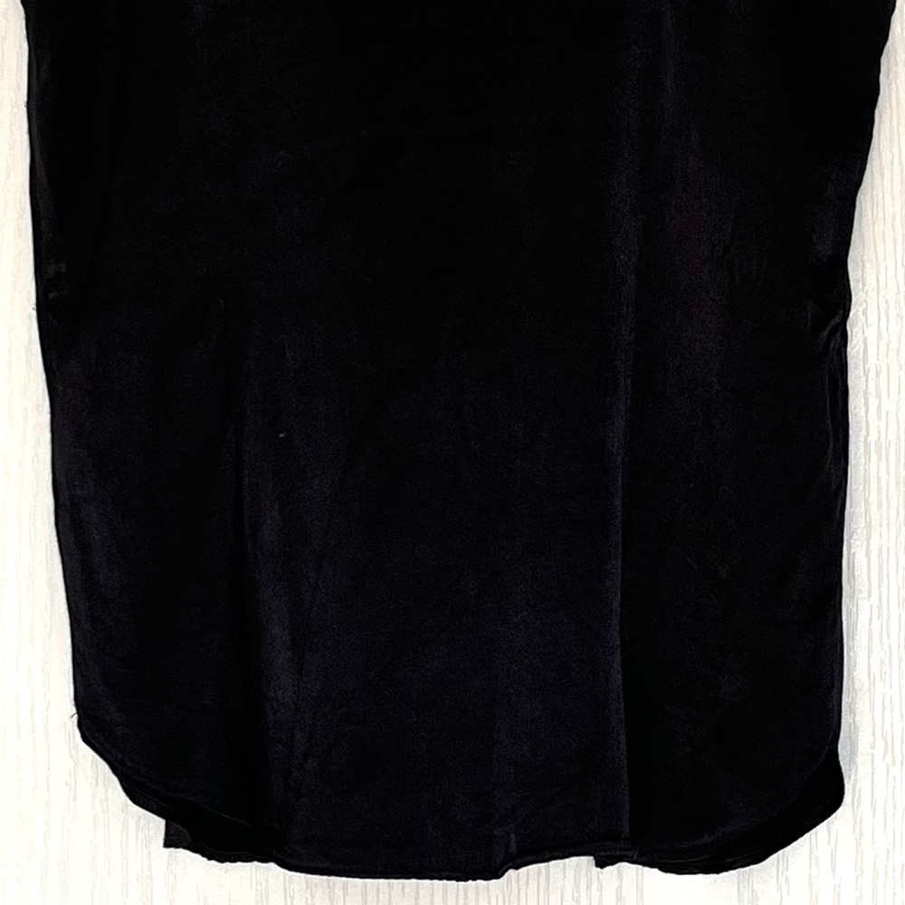 Floreat by Anthropologie Black Lace Trim Cami Silky Slip Whimsigoth Feminine, XS - Picture 7 of 14